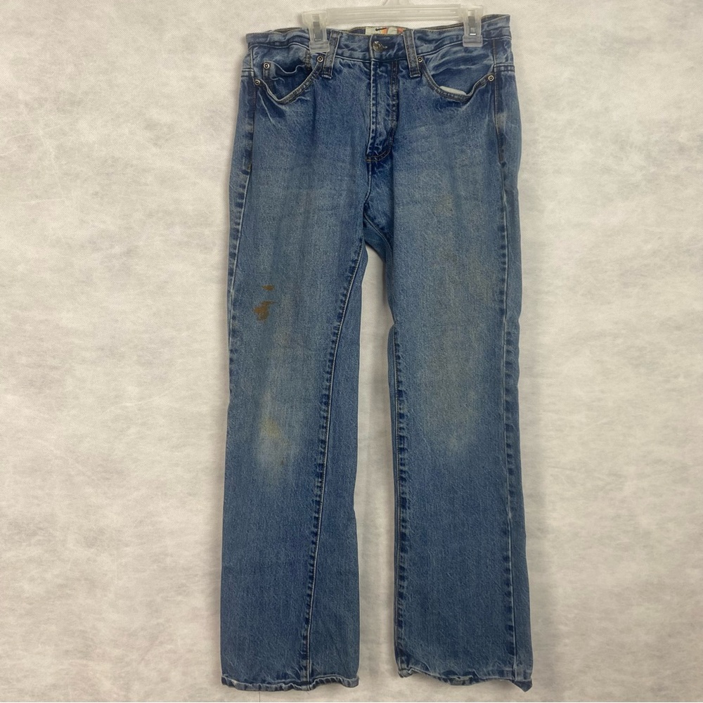 OP Ocean Pacific Jeans Medium Wash Men 30x32 Bootcut Mid Rise Retro Vintage Flaw